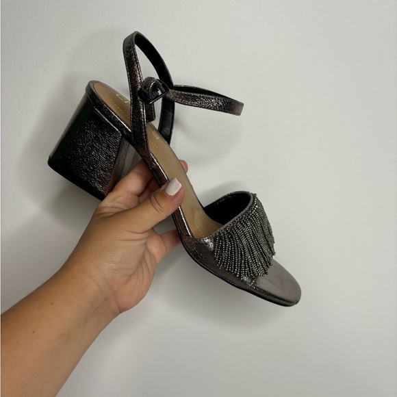 NWOT Chico's comfortable formal heels with beaded fringe detail size 8 - Picture 6 of 8